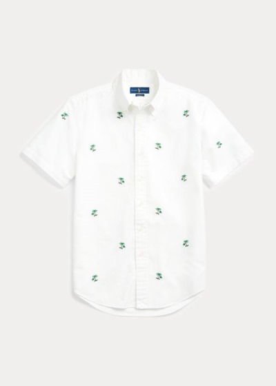 Camisa Polo Ralph Lauren Hombre Blancos - Classic Fit Palm Tree - LXAMK0697